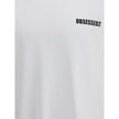 White Cotton T-ShirtDsquared2’s T-Shirt is a casual piece with a strong character, made from cotton and finished with a classic ribbed crew neck. The contrasting Obsessed2 print stands out on the front and the iconic signature on the back adds a graphic a