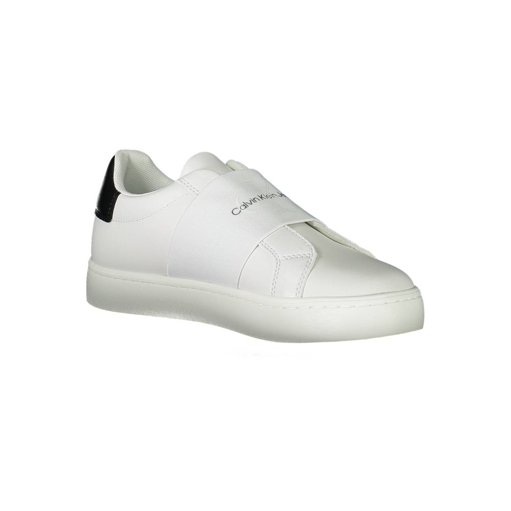 White Polyester Sneakersports shoe with elastic, print, contrasting details, logo, 50% recycled polyesterWhite Polyester Sneaker${tagsCalvin KleinAulae White Polyester Sneaker Calvin KleinAulae White Polyester Sneaker sports shoe with elastic, print, cont