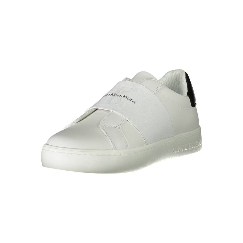 White Polyester Sneakersports shoe with elastic, print, contrasting details, logo, 50% recycled polyesterWhite Polyester Sneaker${tagsCalvin KleinAulae White Polyester Sneaker Calvin KleinAulae White Polyester Sneaker sports shoe with elastic, print, cont