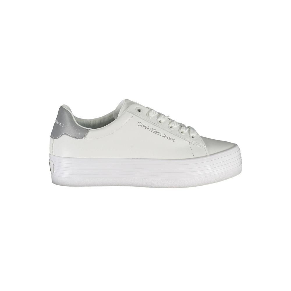 White Polyester Sneakersports shoe with laces, contrasting details, print, logo, 100% recycled polyesterWhite Polyester Sneaker${tagsCalvin KleinAulae White Polyester Sneaker Calvin KleinAulae White Polyester Sneaker sports shoe with laces, contrasting de