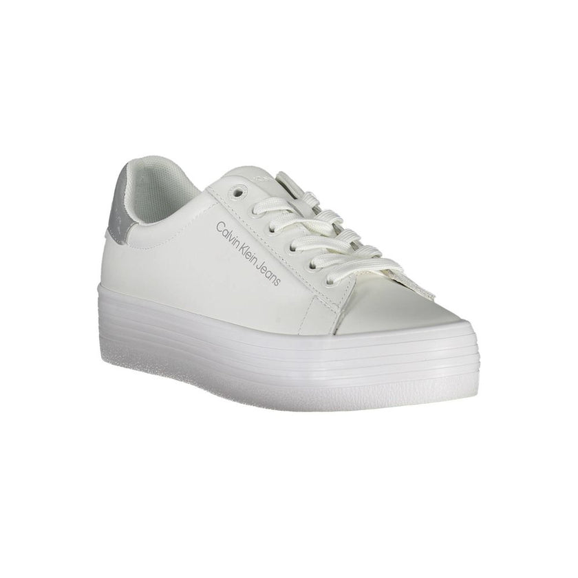 White Polyester Sneakersports shoe with laces, contrasting details, print, logo, 100% recycled polyesterWhite Polyester Sneaker${tagsCalvin KleinAulae White Polyester Sneaker Calvin KleinAulae White Polyester Sneaker sports shoe with laces, contrasting de