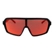 Black Polyamide SunglassesGender Men Main color Black Extra No extra Frame color Black Frame material Polyamide Lenses Color Orange Lenses Material Plastic Filter Category None Style Mono Lens Lenses Effect Mirrored Protection 100% UVA & UVB Lenses width