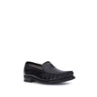Black Calf Leather Bos Taurus Slip-On LoafersPrada’s brushed leather Loafers reinterpret a classic with a tapered, lightweight silhouette enhanced by the elegant finish of brushed leather. The refined handcrafted construction emphasizes the minimalist cha