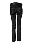 Black Washed Cotton Mid Waist Skinny JeansDSQUARED2 Gorgeous brand new, 100% Authentic DSQUARED2 denim jeans. Color: Black Model: Mid waist skinny jeans Material: 99% Cotton 1% Elastane Zipper closure Logo details Made in Italy Very exclusive and high cra