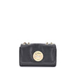 Black Calf Leather Bos Taurus Shoulder BagChloé’s Heritage Shoulder Bag is a refined and versatile accessory made of soft grained leather. Its aesthetic is embellished with a metallic logo detail on the front, underscoring its design identity. The metal c