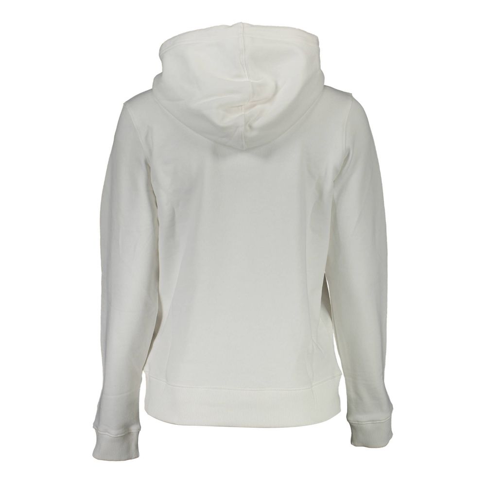 White Cotton Women SweaterUnleash the essence of modern luxury with this Calvin Klein hoodie, crafted for those who dare to stand out. A perfect blend of comfort and high-fashion flair, this long-sleeved sweatshirt features a bold print and the iconic log