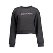 Black Cotton Women SweaterElevate your wardrobe with the Calvin Klein edge. This sleek sweatshirt, featuring long sleeves, a comfortable round neck, and an eye-catching print with the iconic logo, encapsulates modern sophistication. Crafted from a premium