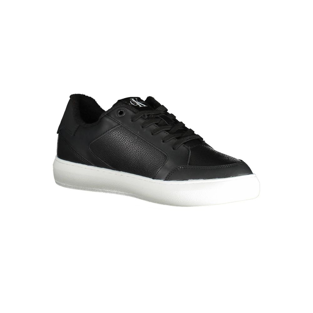 Black Polyester Sneakersports shoe with laces, contrasting sole, contrasting details, print, logo, 50% recycled polyesterBlack Polyester Sneaker${tagsCalvin KleinAulae Black Polyester Sneaker Calvin KleinAulae Black Polyester Sneaker sports shoe with lace