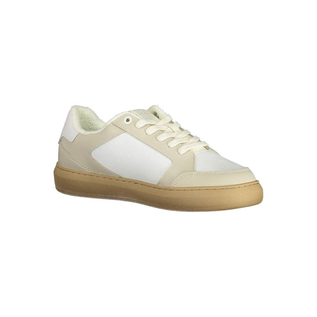 White Polyester Sneakersports shoe with laces, contrasting sole, contrasting details, print, logo, 50% recycled polyesterWhite Polyester Sneaker${tagsCalvin KleinAulae White Polyester Sneaker Calvin KleinAulae White Polyester Sneaker sports shoe with lace