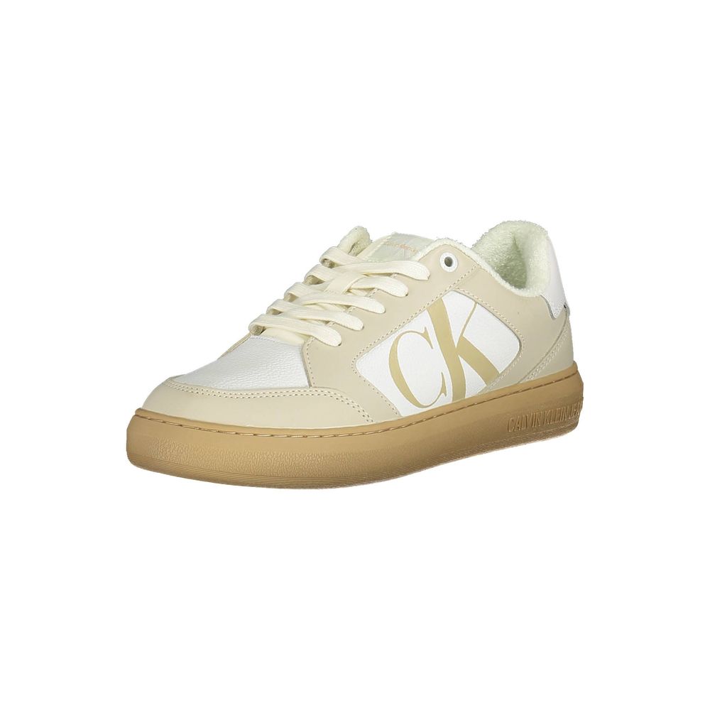 White Polyester Sneakersports shoe with laces, contrasting sole, contrasting details, print, logo, 50% recycled polyesterWhite Polyester Sneaker${tagsCalvin KleinAulae White Polyester Sneaker Calvin KleinAulae White Polyester Sneaker sports shoe with lace