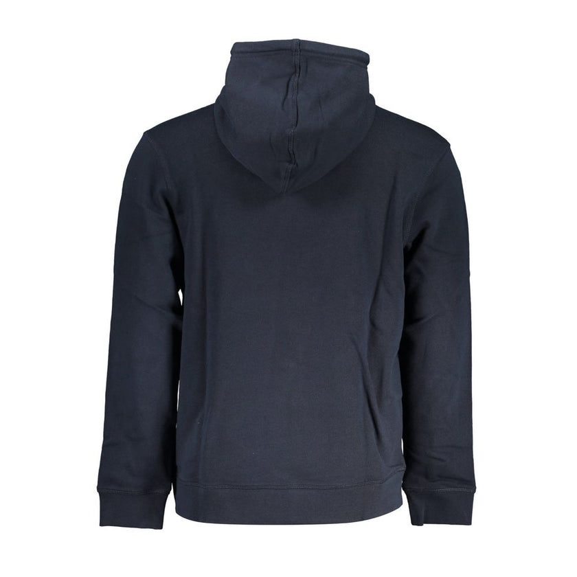Blue Cotton Men SweaterDiscover the epitome of urban chic in this Hugo Boss hooded sweatshirt. Tailored for the modern trendsetter, this piece flaunts the iconic logo with sophisticated flair, complemented by a sleek central pocket. Crafted from sumptuous