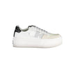 White Polyester Sneakersports shoe with laces, 5 cm platform, contrasting details, print, logoWhite Polyester Sneaker${tagsCalvin KleinAulae White Polyester Sneaker Calvin KleinAulae White Polyester Sneaker sports shoe with laces, 5 cm platform, contrasti