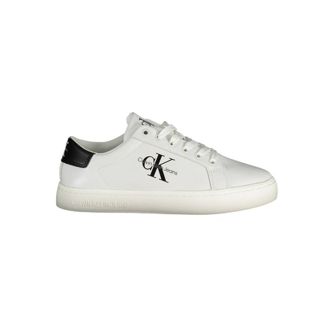 White Polyester Sneakersports shoe with laces, contrasting details, print, logoWhite Polyester Sneaker${tagsCalvin KleinAulae White Polyester Sneaker Calvin KleinAulae White Polyester Sneaker sports shoe with laces, contrasting details, print, logo 110296