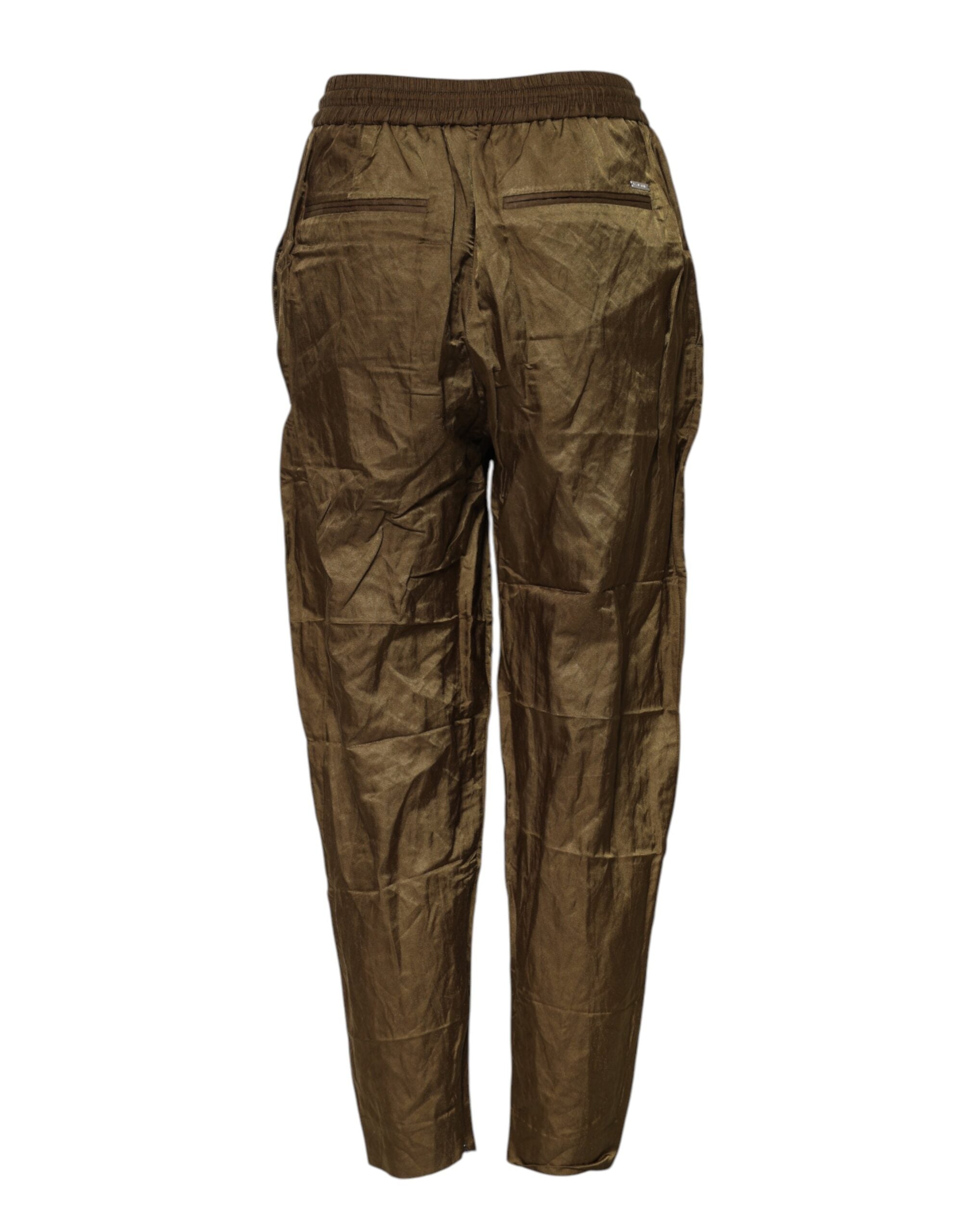 Brown Mid Waisted Women Sweatpants PantsDSQUARED2 Gorgeous brand new, 100% Authentic DSQUARED2 sweatpants. Model: Mid Waist Sweatpants Color: Brown Material: 58% Cotton 32% Nylon 10% Metallic Fiber Zipper closure Logo detailsBrown Mid Waisted Women Sweatp