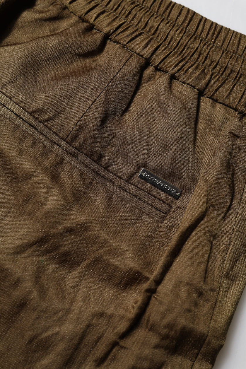 Brown Mid Waisted Women Sweatpants PantsDSQUARED2 Gorgeous brand new, 100% Authentic DSQUARED2 sweatpants. Model: Mid Waist Sweatpants Color: Brown Material: 58% Cotton 32% Nylon 10% Metallic Fiber Zipper closure Logo detailsBrown Mid Waisted Women Sweatp