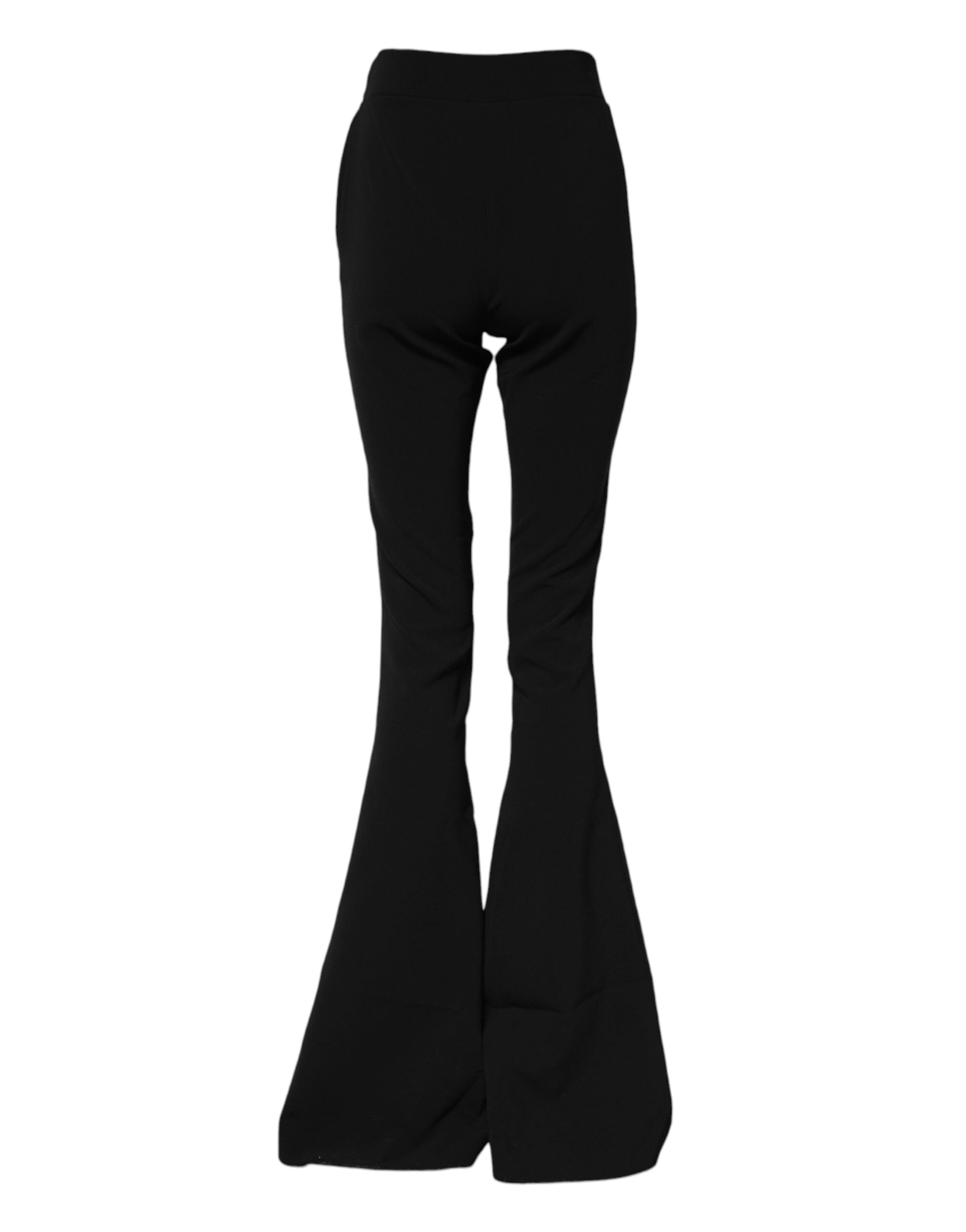 Black Synthetic High-Waisted Bootcut Pants by DSQUARED2