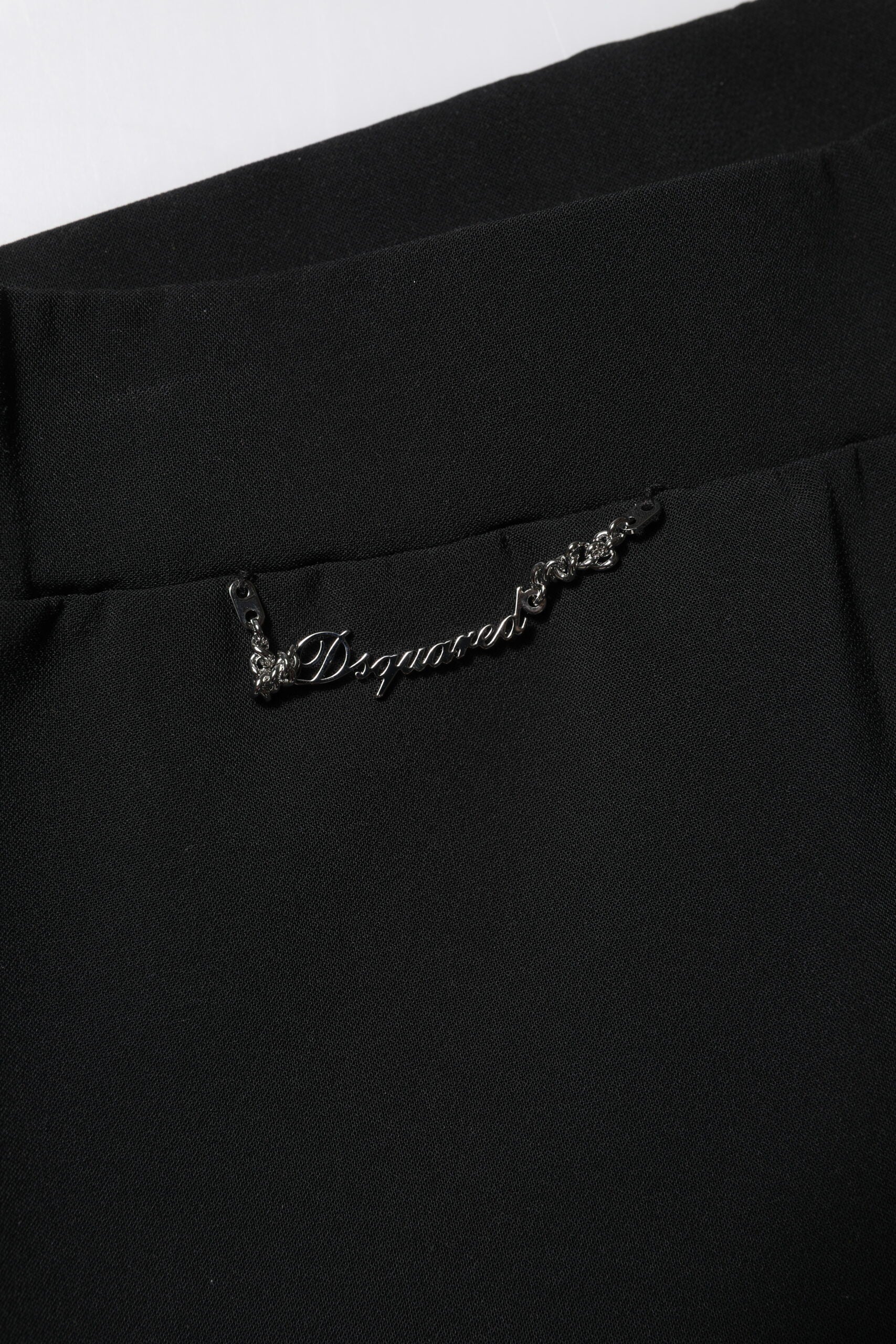 Black Synthetic High-Waisted Bootcut Pants by DSQUARED2