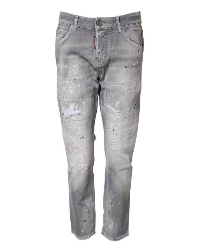 Gray Washed Mid Waist Tapered JeansDSQUARED2 Gorgeous brand new, 100% Authentic DSQUARED2 denim jeans. Model: Mid Waist Jeans Color: Gray Washed Material: 98% Cotton 2% Elastane Button closure Logo detailsGray Washed Mid Waist Tapered Jeans${tagsDsquared²