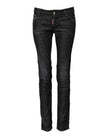 Black Cotton Low Waist Skinny Denim JeansDSQUARED2 Gorgeous brand new, 100% Authentic DSQUARED2 skinny denim jeans. Model: Low Waist Jeans Color: Black Material: 98% Cotton 2% Elastane Button closure Logo detailsBlack Cotton Low Waist Skinny Denim Jeans${