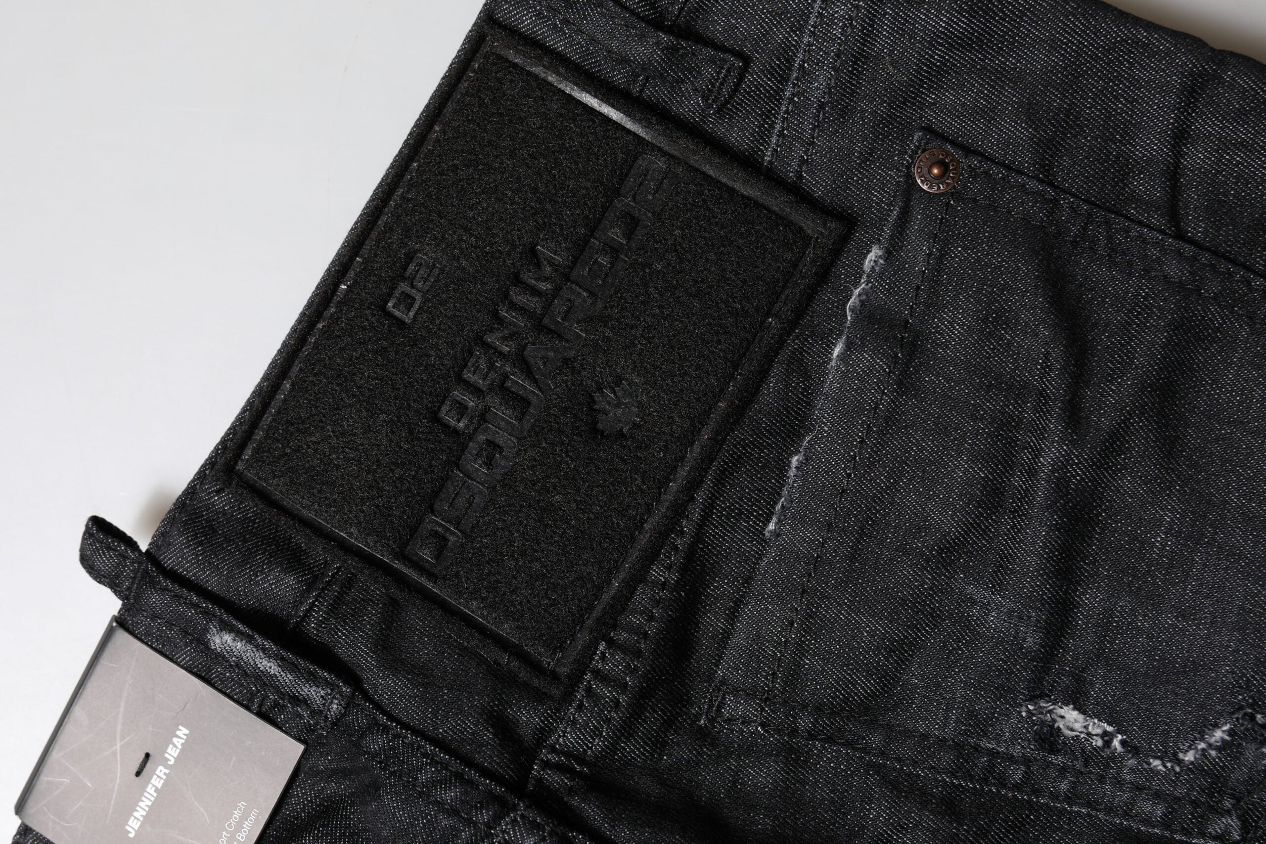 Schwarze Low Waist Skinny Jeans aus Baumwolle von DSQUARED2