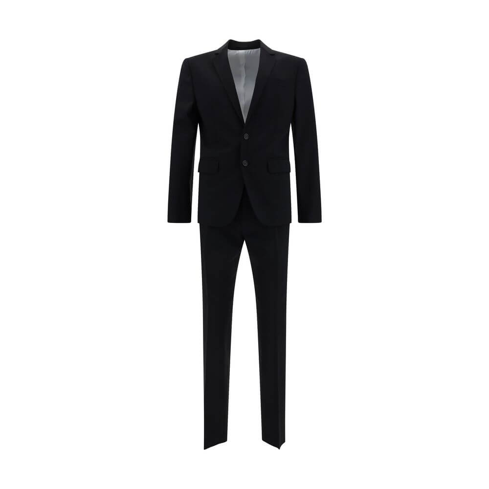 Black Fleece Wool Two-Piece SuitThe Dsquared2 virgin wool Suit, consisting of a jacket and trousers, is a timeless classic revisited with the brand’s distinctive style. The blazer jacket, made of pure wool, features a front closure with matching buttons,