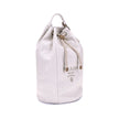 White Cotton Backet BagPrada’s Linen Bucket Bag features a lightweight design with a sporty character. It features a linen handle and an adjustable shoulder strap enhanced with leather details and the iconic tone-on-tone embroidered logo that gives the ac