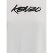 White Cotton T-ShirtKenzo’s cotton T-Shirt is an essential garment with a strong character. Made from pure cotton, it features a ribbed crew neck that ensures comfort and durability. What makes it unique is the iconic Kenzo signature printed in contrast o