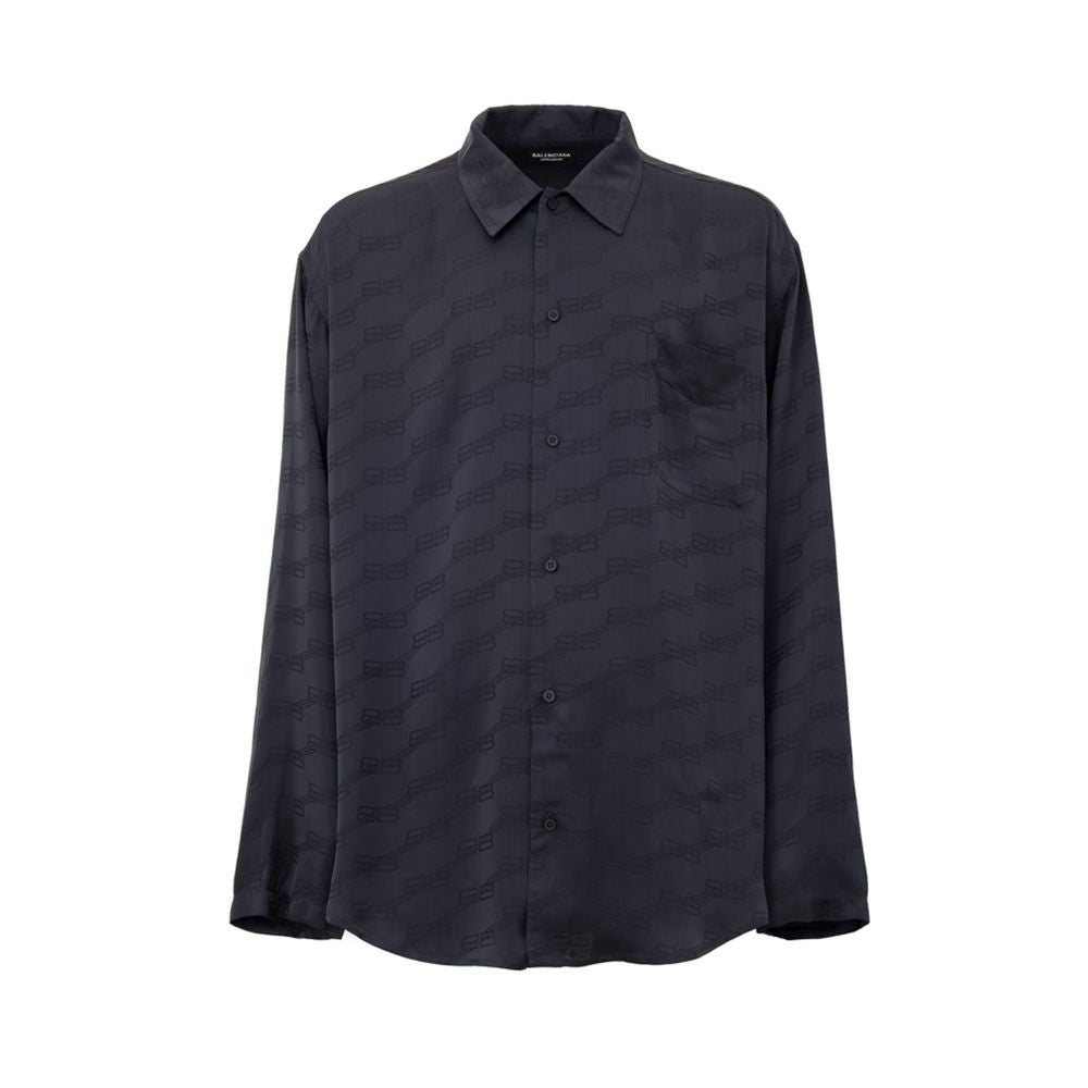 Chemise habillée grise en viscose