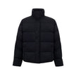 Black Polyamide Jackets & CoatBalenciaga Black Padded Puffy Jacket. Front fastening with zip and covered buttons, high collar, two side pockets closed with buttons, internal pocket with zip, elastic waist. On the back embroidered BB logo in white. Composi