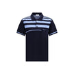 Blue Cotton Polo ShirtThe Cotton Polo Shirt by Ferragamo is a perfect balance of elegance and casual style. Featuring a classic collar and front buttons, it features a welt pocket embellished with the brand’s contrasting signature. Practical side slits an