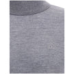 Gray Fleece Wool TurtleneckVirgin wool turtleneck Sweater by Dsquared2 features a soft high collar that can be turned up as desired. Ribbed cuffs and hem ensure a snug and comfortable fit. The front is embellished with the iconic tone-on-tone embroidered
