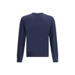 Blue Fleece Wool SweatshirtVirgin wool Sweater by Dsquared2 features a ribbed crew neck for optimal comfort. It features the iconic D2 logo embroidered on the front, adding a distinctive detail. Ribbed cuffs and hem complete the garment for a snug and nea