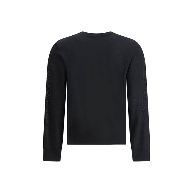 Black Fleece Wool SweatshirtVirgin wool Sweater by Dsquared2 features a ribbed crew neck for optimal comfort. It features the iconic D2 logo embroidered on the front, adding a distinctive detail. Ribbed cuffs and hem complete the garment for a snug and ne