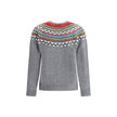 Gray Fleece Wool SweatshirtVirgin wool Sweater by Dsquared2 features a ribbed crew neck and raglan sleeves for comfort and freedom of movement. Ribbed cuffs and hem complete the structure of the garment. The top features a Nordic-style weave, while an app