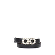 Black Calf Leather Bos Taurus Regular BeltFerragamo’s Gancini reversible Belt embodies the brand’s style with delicate femininity. Its two-tone, reversible design offers unparalleled versatility, allowing you to change your look with a simple gesture. The