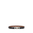 Black Calf Leather Bos Taurus Regular BeltFerragamo’s Gancini reversible Belt embodies the brand’s style with delicate femininity. Its two-tone, reversible design offers unparalleled versatility, allowing you to change your look with a simple gesture. The