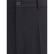 Black Viscose Dress PantsBalenciaga’s tailored Pants feature a zipper and button closure, two side welt pockets and two on the back. Belt loops at the waist complete the garment’s elegant and functional design. Season: AW25 Fit: Regular Composition: 54% V