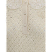Cream Cotton SweatshirtChloé Sweater is a refined piece that combines delicacy and craftsmanship. It features a distinctive embroidered collar that adds a touch of elegance, and a mid-bust front button closure that defines the style. The openwork knit des
