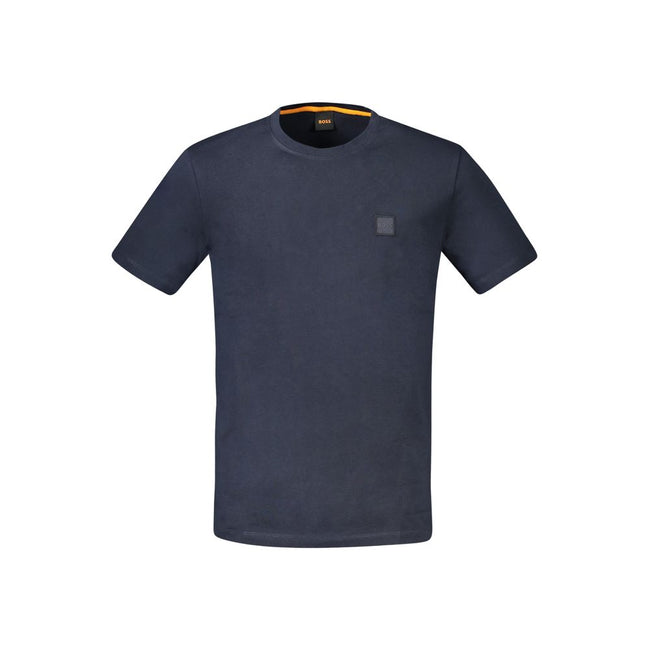 Blue Cotton Men T-ShirtElevate your wardrobe with the epitome of casual luxury – the Hugo Boss Short Sleeve T-Shirt. Tailored to deliver both comfort and style, this crew neck tee boasts meticulous embroidery with a striking logo application that captures