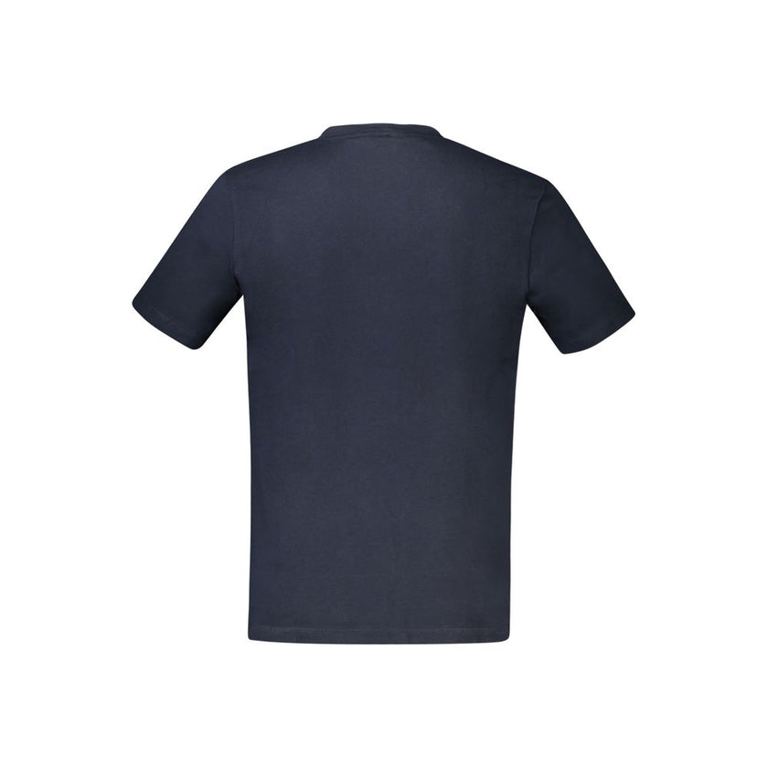 Blue Cotton Men T-ShirtElevate your wardrobe with the epitome of casual luxury – the Hugo Boss Short Sleeve T-Shirt. Tailored to deliver both comfort and style, this crew neck tee boasts meticulous embroidery with a striking logo application that captures