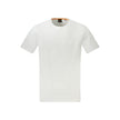 White Cotton Men T-ShirtEmbrace the epitome of contemporary sophistication with this Hugo Boss short-sleeve T-shirt. Crafted from premium cotton for unparalleled comfort, it boasts a classic crew neck cut that makes a statement with its bold embroidery an