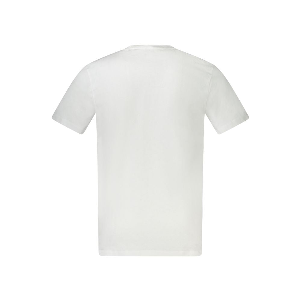 White Cotton Men T-ShirtEmbrace the epitome of contemporary sophistication with this Hugo Boss short-sleeve T-shirt. Crafted from premium cotton for unparalleled comfort, it boasts a classic crew neck cut that makes a statement with its bold embroidery an
