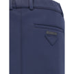 Blue Polyester Casual PantsPrada’s Jersey Pants combine comfort and style with an elasticized waistband and belt loops at the waist. They feature two side welt pockets and two on the back, enhanced by the triangular patch and iconic logo sewn on the back.