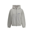 Gray Cotton SweatshirtCotton Hoodie by Balenciaga features a vintage worn-in design. Featuring a double-slider front zipper, it has two patch welt pockets on the front for a practical and functional style. Ribbed cuffs and hem ensure a comfortable, struct