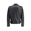 Black Calf Leather Bos Taurus Biker JacketDsquared2’s Kiodo leather Jacket features a lapel collar and a double-breasted, double-slider zipper closure. The functional design includes two zippered pockets, a heart point pocket also zippered, and zippered s