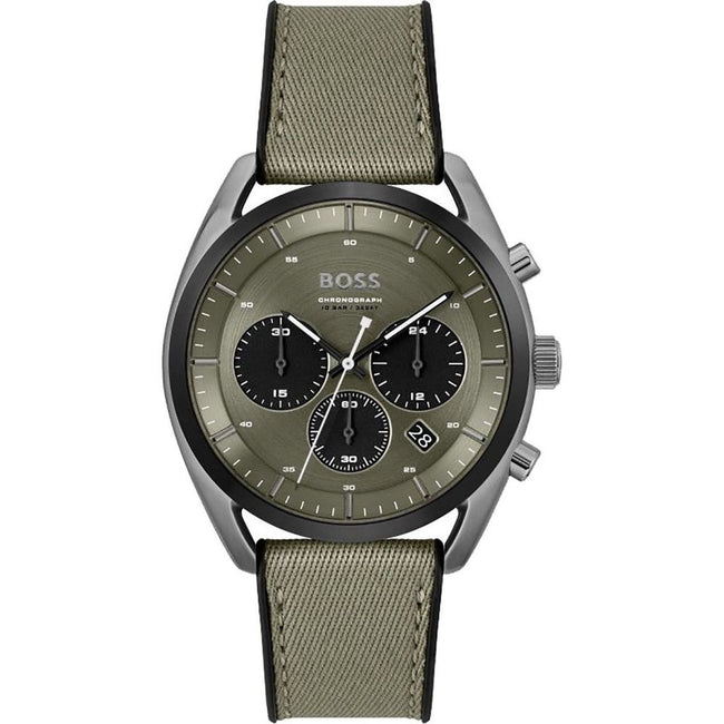 Green Fabric Dress WatchType of mechanism: QUARTZ.Display: ANALOGICAL.Material Of Case: STAINLESS STEEL.Colour Of Case: GREY.Material Of Bracelet: FABRIC.Colour Of Bracelet: GREEN.Dial Colour:GREEN.Glass type: MINERAL.Clousure: BUCKLE.Water resistence: 10