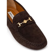Brown Leather MoccassinBally Brown Suede Loafers with Gold Logo. In brown suede, rounded toe, insole with logo, gold metallic logo applied on the band. Segmented rubber outsole. Size 8-9-10-10.5EU – 41-42.5-44-44.5IT Composition: 100% Leather Internal SKU