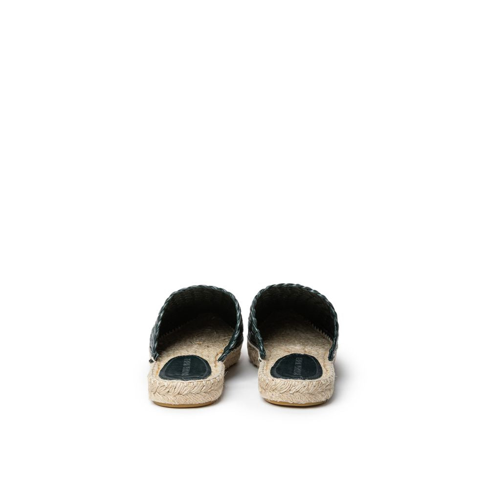 Espadrilles en cuir vert