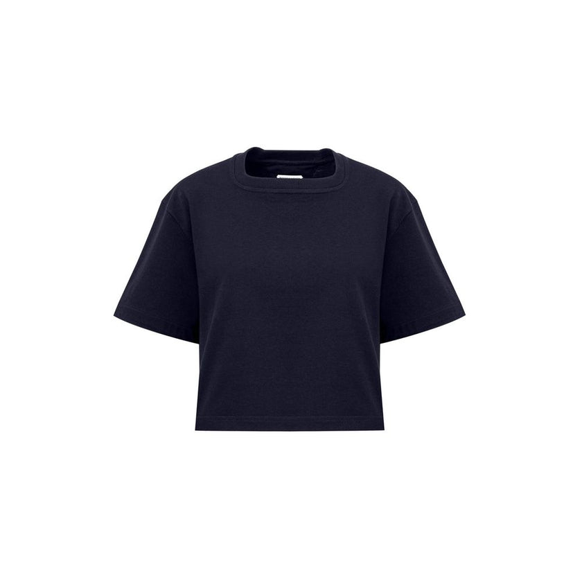 Blue Cotton T-ShirtBottega Veneta Basic Blue T-Shirt. In double Japanese cotton jersey, blue, short sleeves, straight bottom, regular fit. Composition: 100% Cotton SKU Brand: 649060VF1U0193 4140 SKU Internal: 25MAR121Blue Cotton T-Shirt${tagsBottega Venet