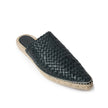 Green Leather EspadrillesBottega Veneta Dark Green Intreccio Lagoon Espadrilles. Pointed toe, open back, light dark green upper with iconic intrecciato motif, woven rope sole, rubber details on the outside. Composition: 100% Leather Internal SKU: 25MG28 B